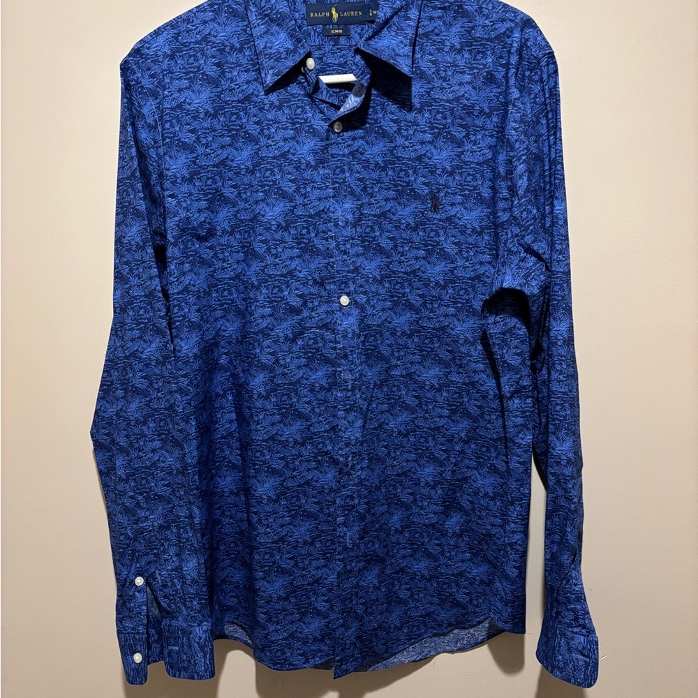 Ralph Lauren Men's Patterned Blue Shirt